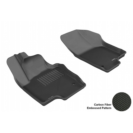 3D Maxpider VOLKSWAGEN JETTA 2011-2014 SDN KAGU BLACK R1 Floor Mat L1VW05511509